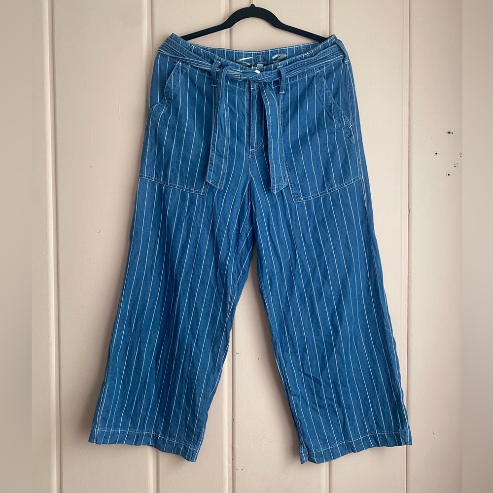 Seven7 Blue Striped Chino Jeans sz8